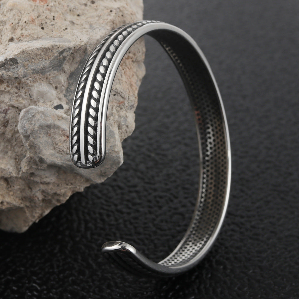Titanium Steel Woven Bracelet for Men - Modern Elegance Meets Fashion Trends