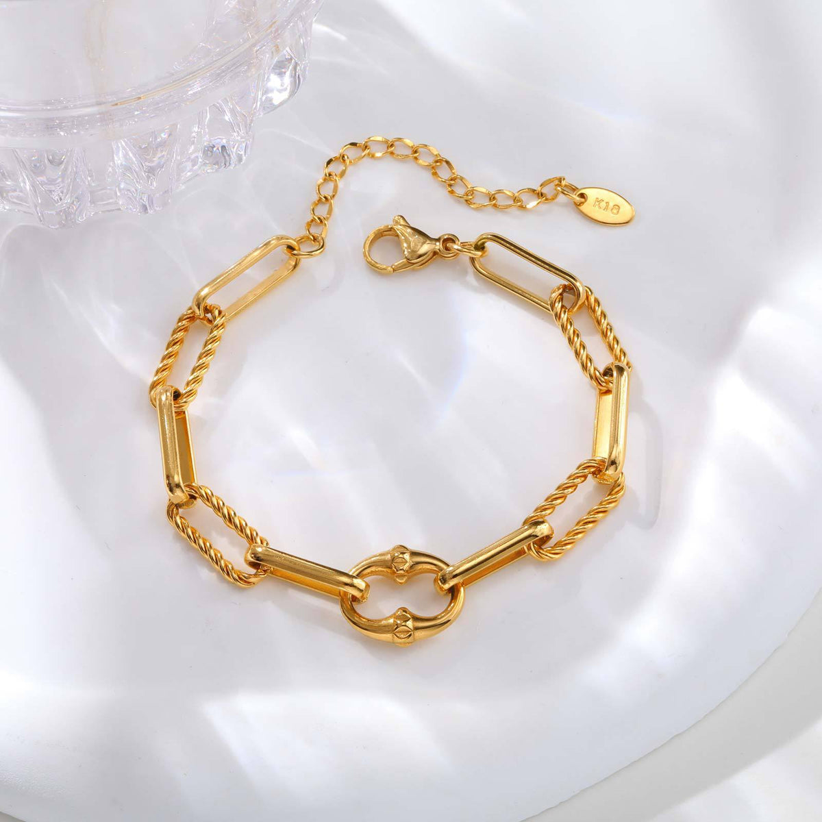 Handmade Chain Gold Stainless Steel Bracelet