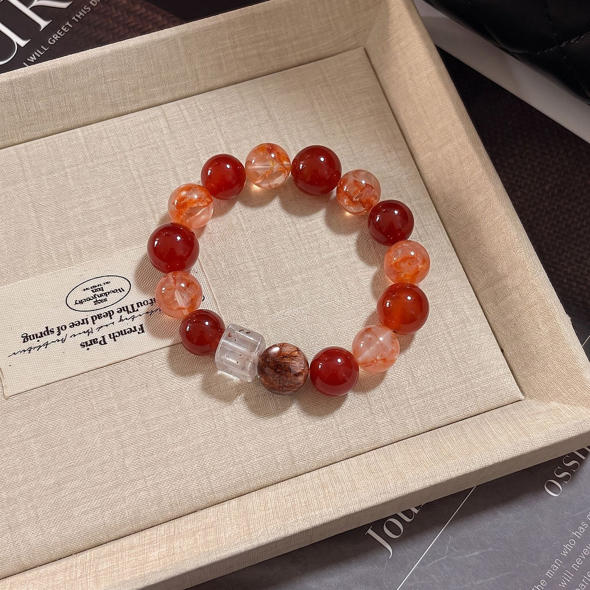 Agate Crystal Floral Bracelet