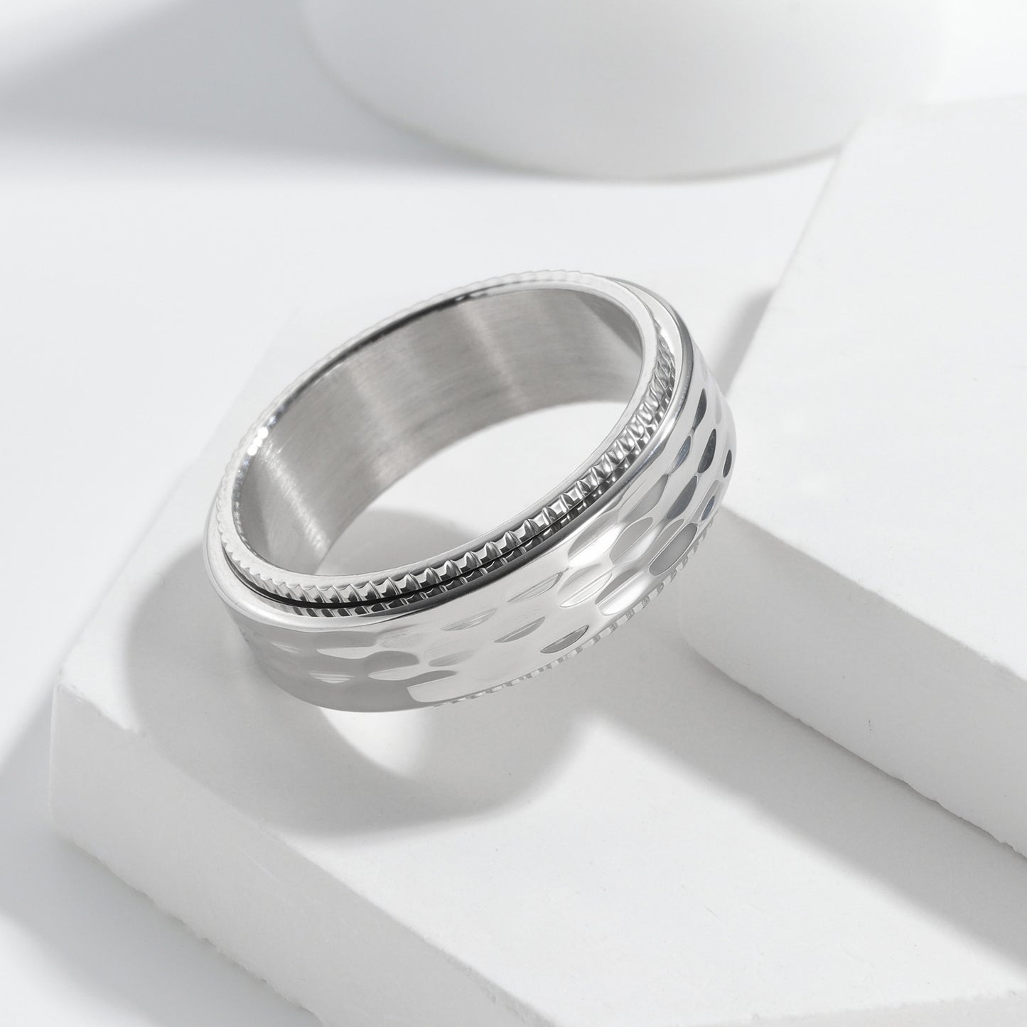 Planderful Titanium Steel Ring For Men Punk Style Collection