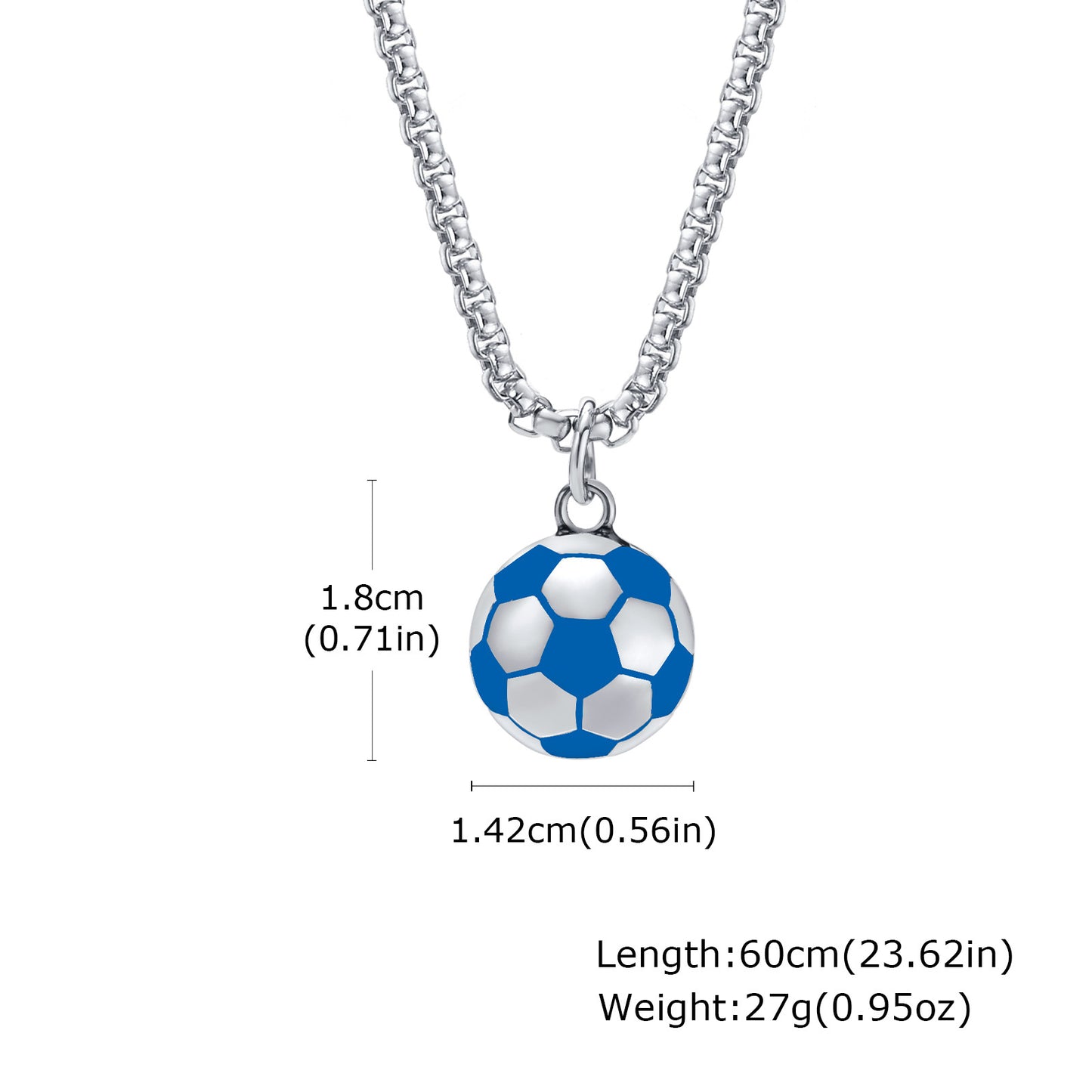Planderful Stainless Steel Football Necklace for Men