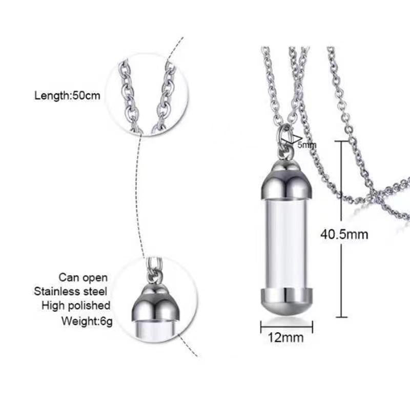 Planderful Everyday Genie Relic Bottle Pendant Necklace Waterproof Talisman Tube Gift For Spiritual Seekers