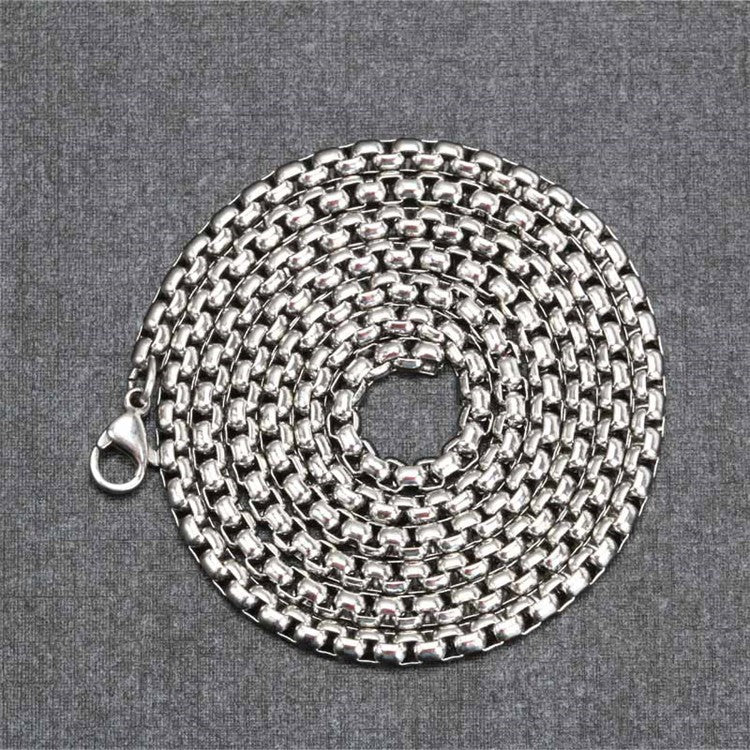 Planderful Everyday Genie Elegant Stainless Steel Square Pearl Pendant Necklace For Unisex Collarbone Style