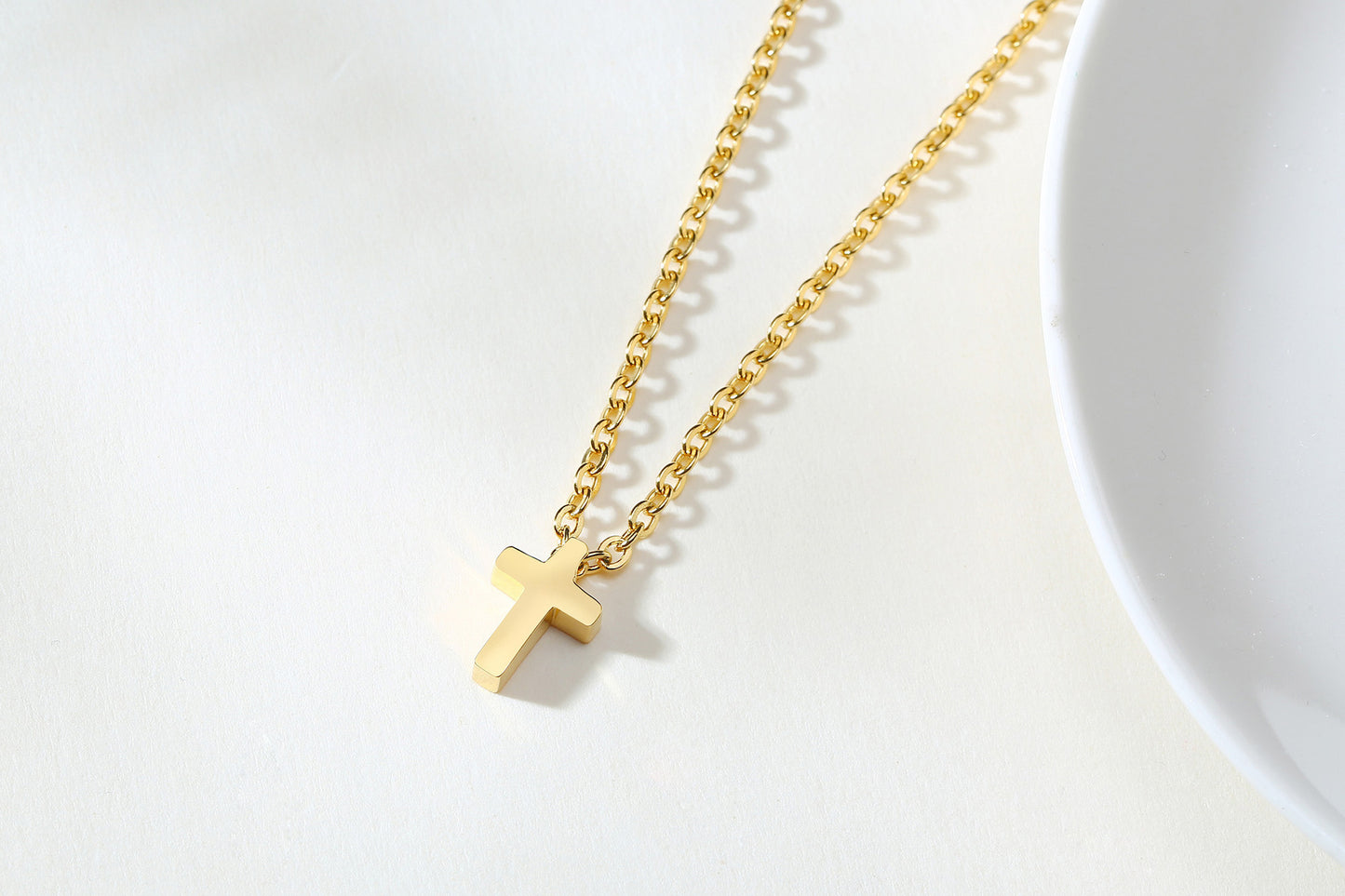 Titanium Steel Pendant for Women Simple Cross Necklace Gift