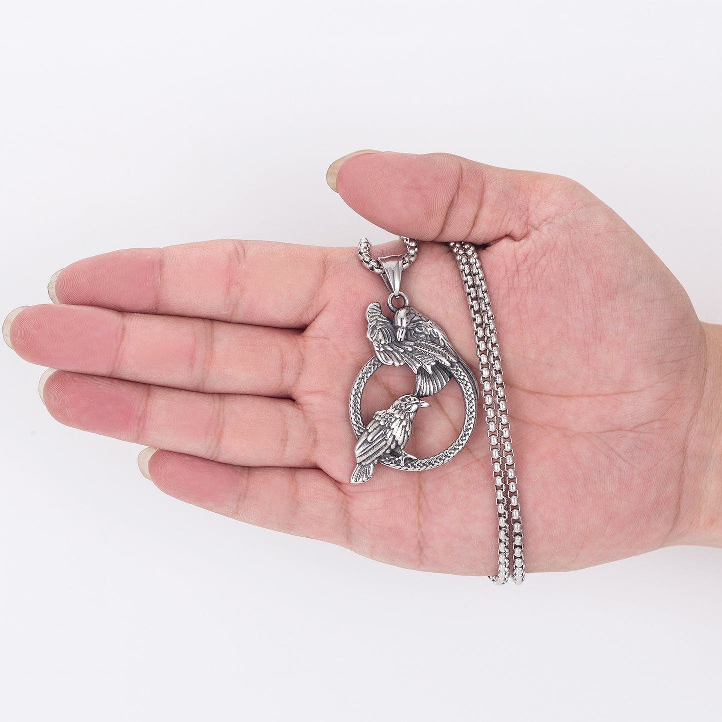 Steel Necklace – Vintage Bird's Nest Pendant