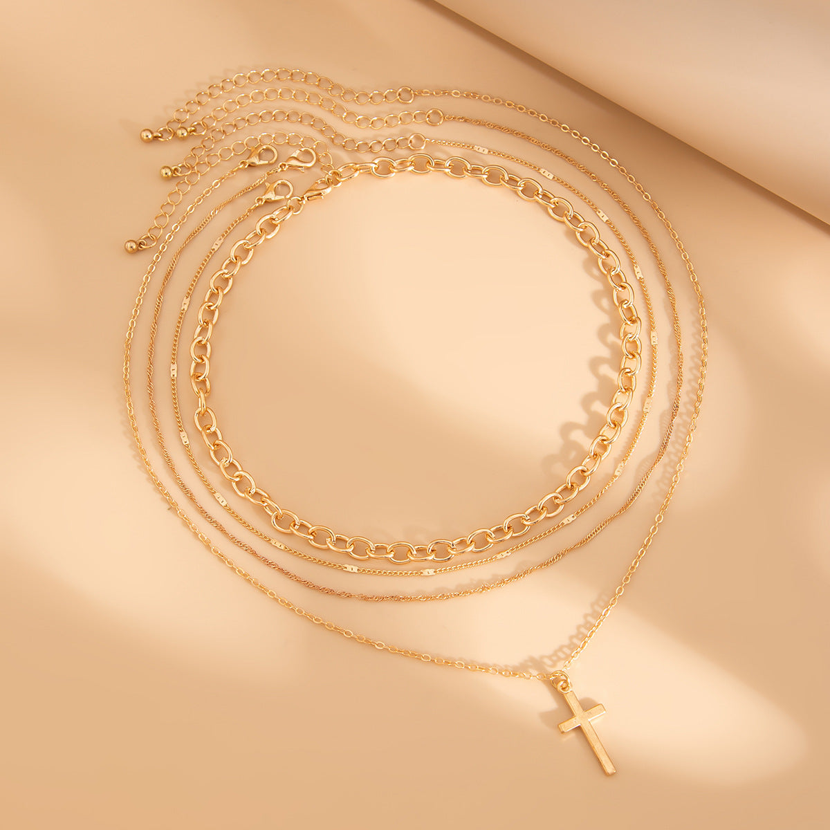 Hip-Hop Cross Pendant Necklace