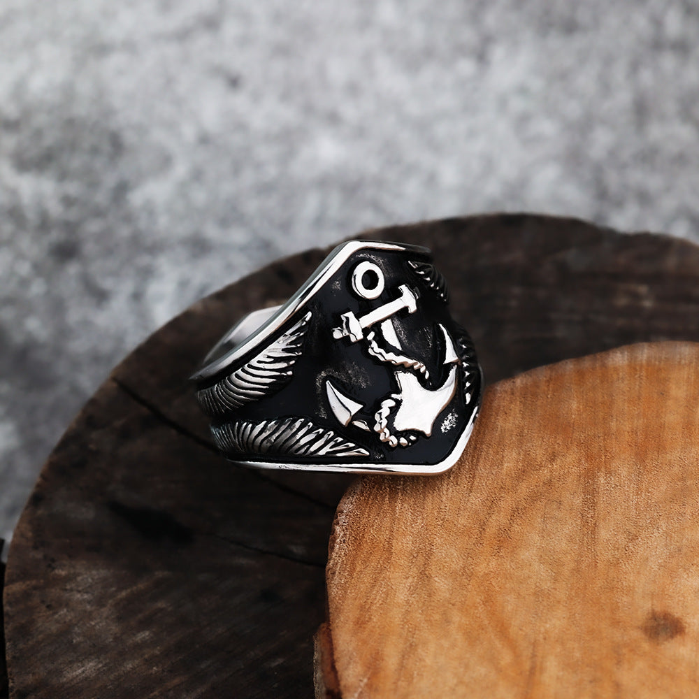 Cross-Border New Products Viking Ring Anchor Fashion Jewelry