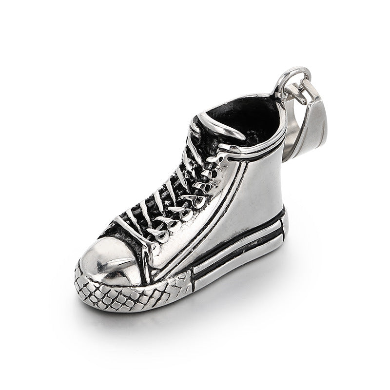 Canvas Shoes Pendant – Hip-Hop Nightclub Full Of Zircon Submachine Gun Wheat Ear No Necklace