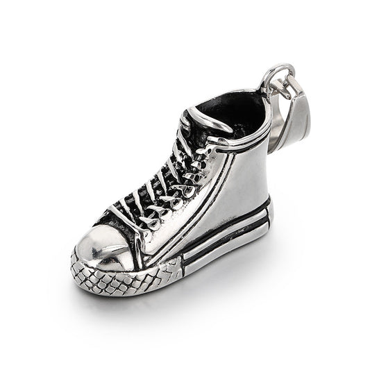 Canvas Shoes Pendant – Hip-Hop Nightclub Full Of Zircon Submachine Gun Wheat Ear No Necklace