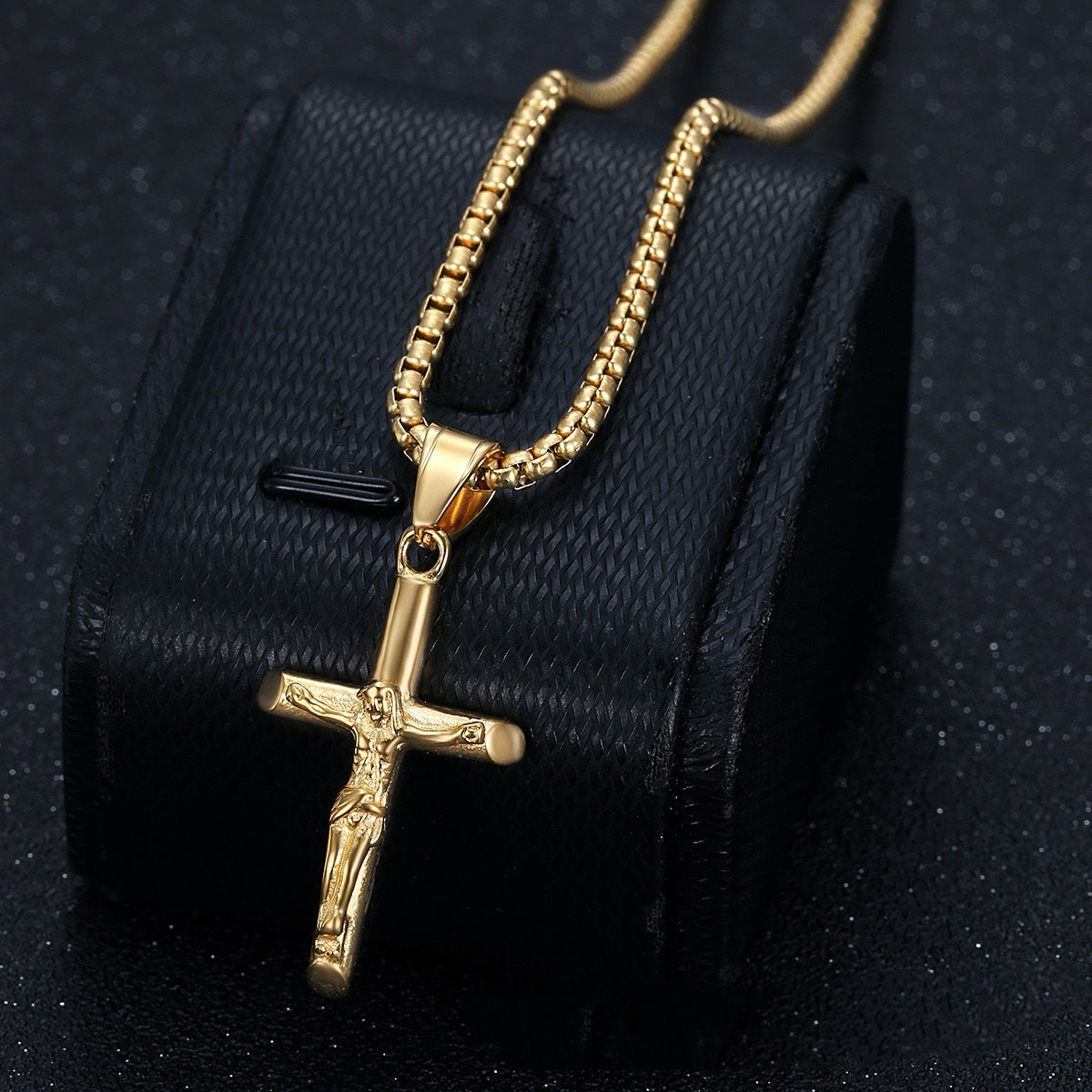 Planderful Titanium Steel Cross Necklace Unisex Pendant Non Fading Hip Hop Punk Jewelry