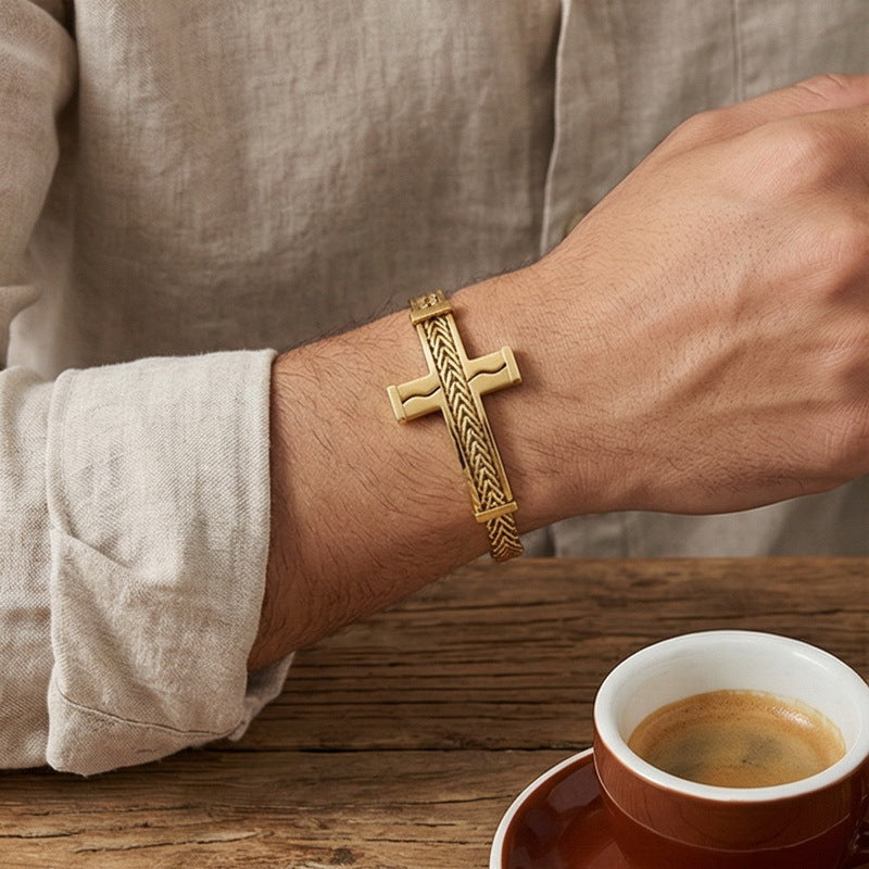 Hip-Hop Cross Bend Bracelet – Keel Chain – Extension Chain