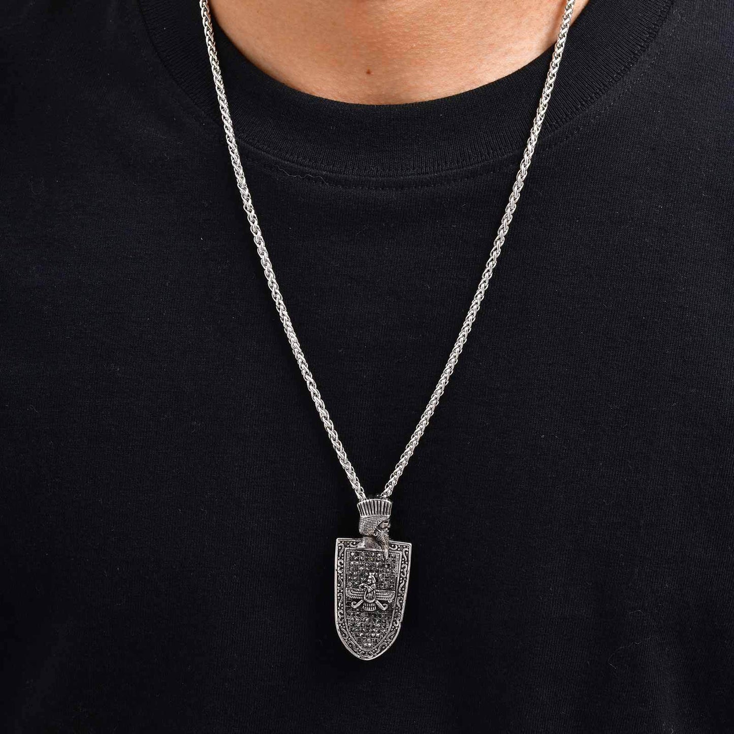 Planderful Personalized Cultural Pendant For Men Gun Metal