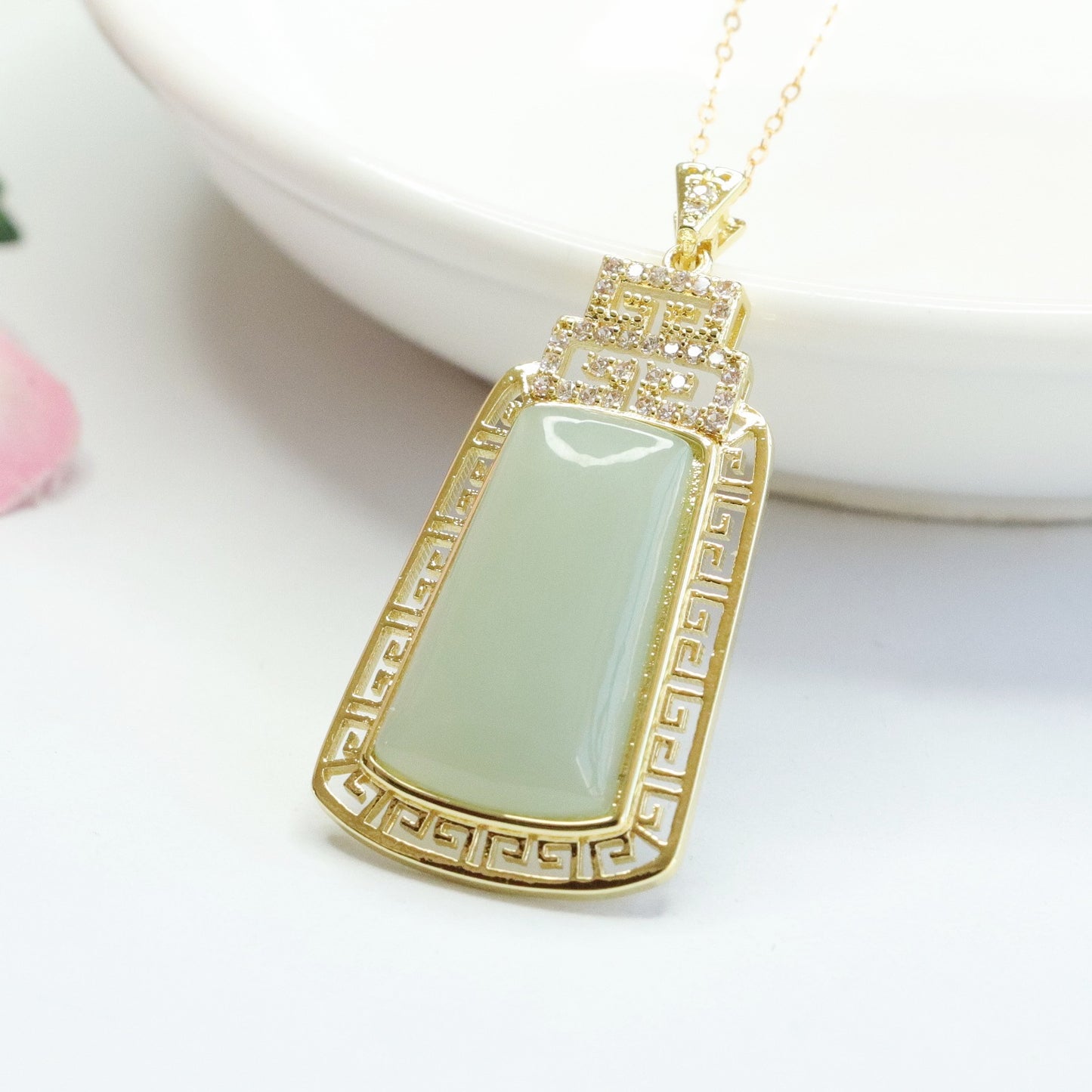 Fortune's Favor Sterling Silver Jade Necklace