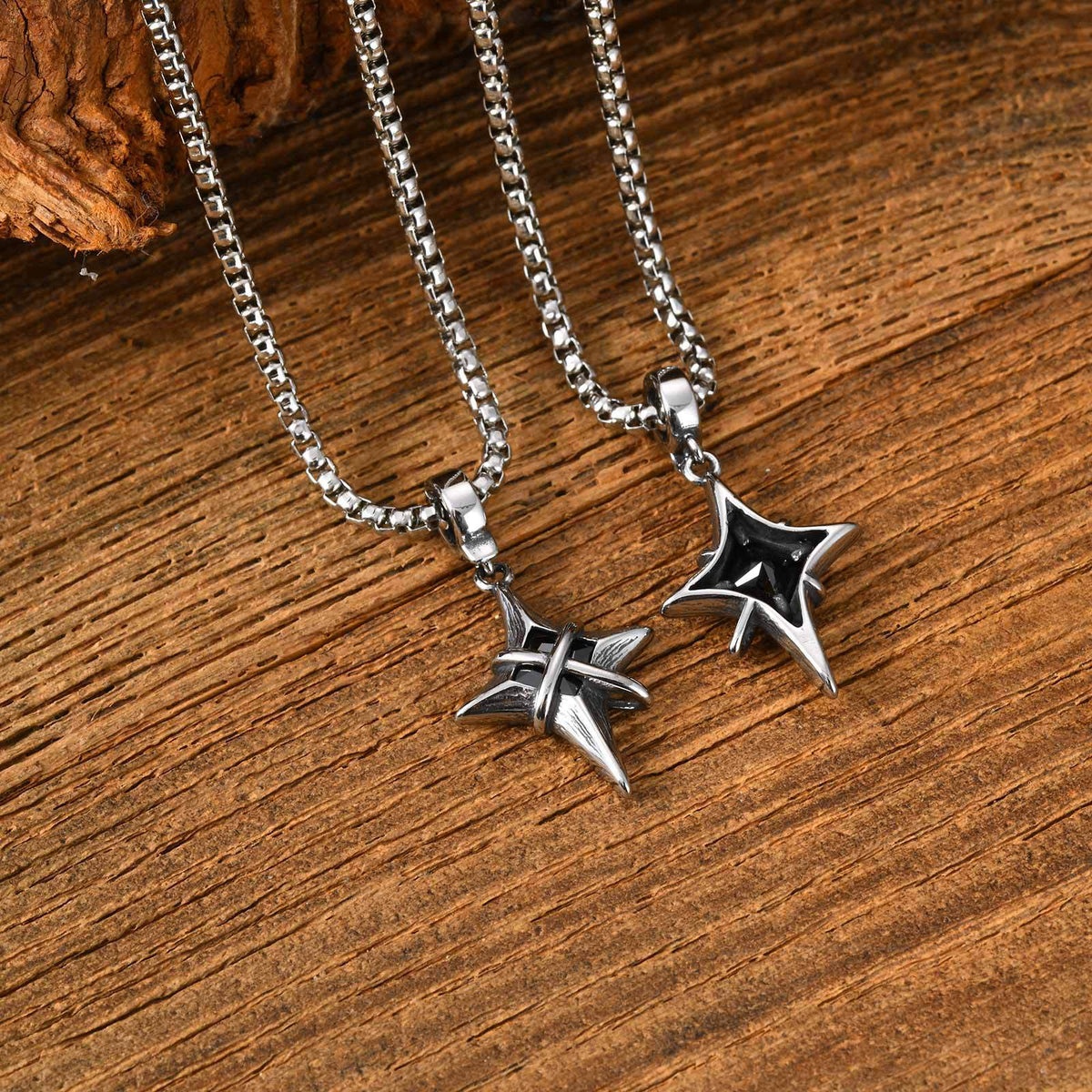 Zircon Black Stainless Steel Pendant