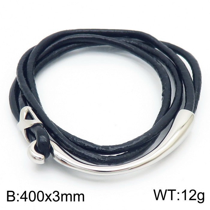 Planderful Everyday Genie Men Leather Rope Bracelet