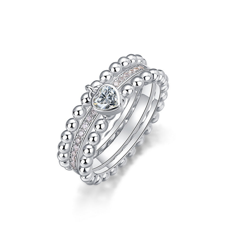 Planderful Stackable Moissanite Sterling Silver Ring – 4 × 4 mm, 0.2 ct
