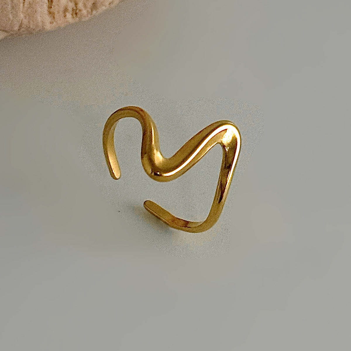 Planderful Stainless Steel Butterfly Ring For Women Vienna Verve Vacation Style Hollow Geometric Opening Jewelry