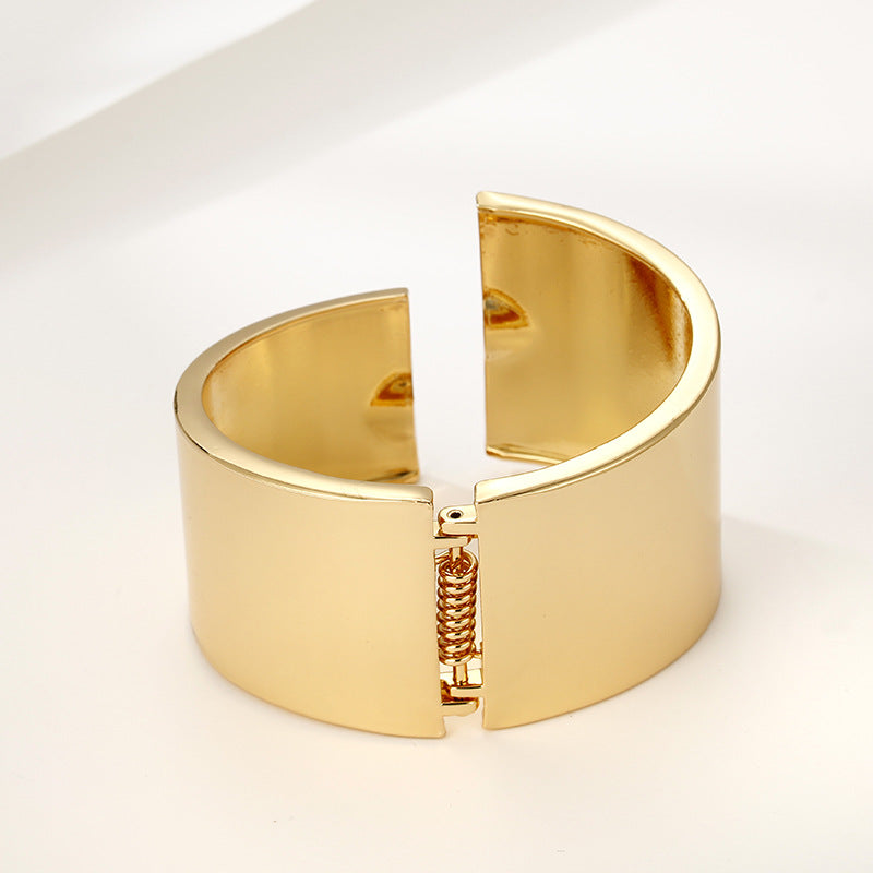 Eccentric Gold Glossy Bracelet - Vienna Verve Collection by Planderful