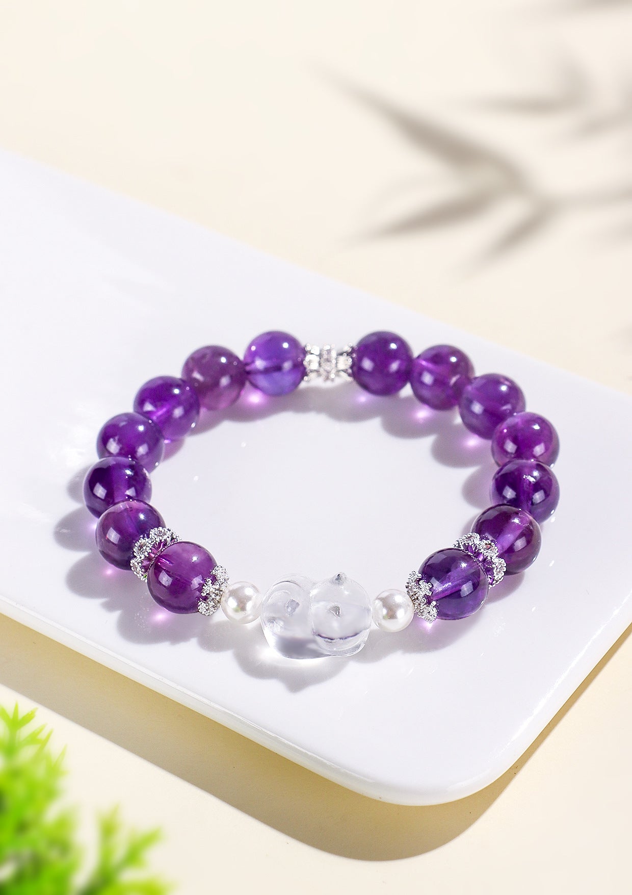 Planderful Fortune's Favor Bracelet – High-End Amethyst and Crystal Design