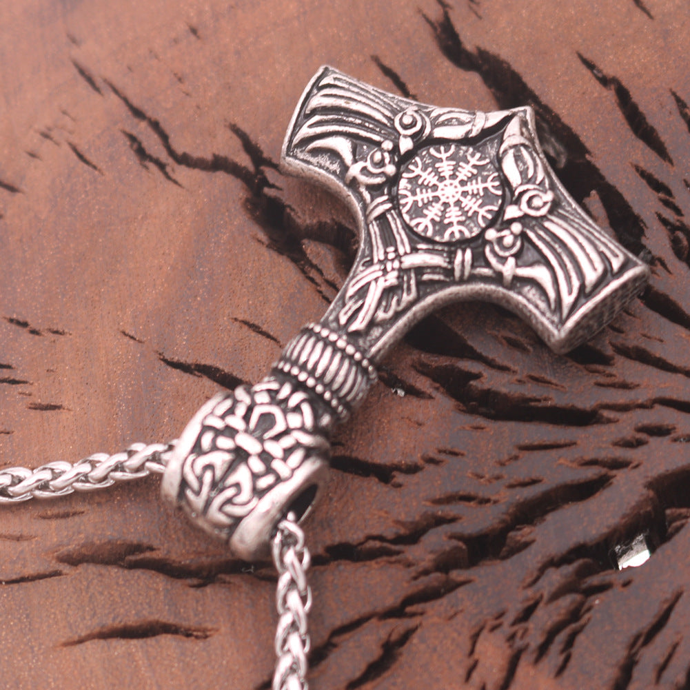 Viking Legacy Starry Sky Compass Necklace for Men