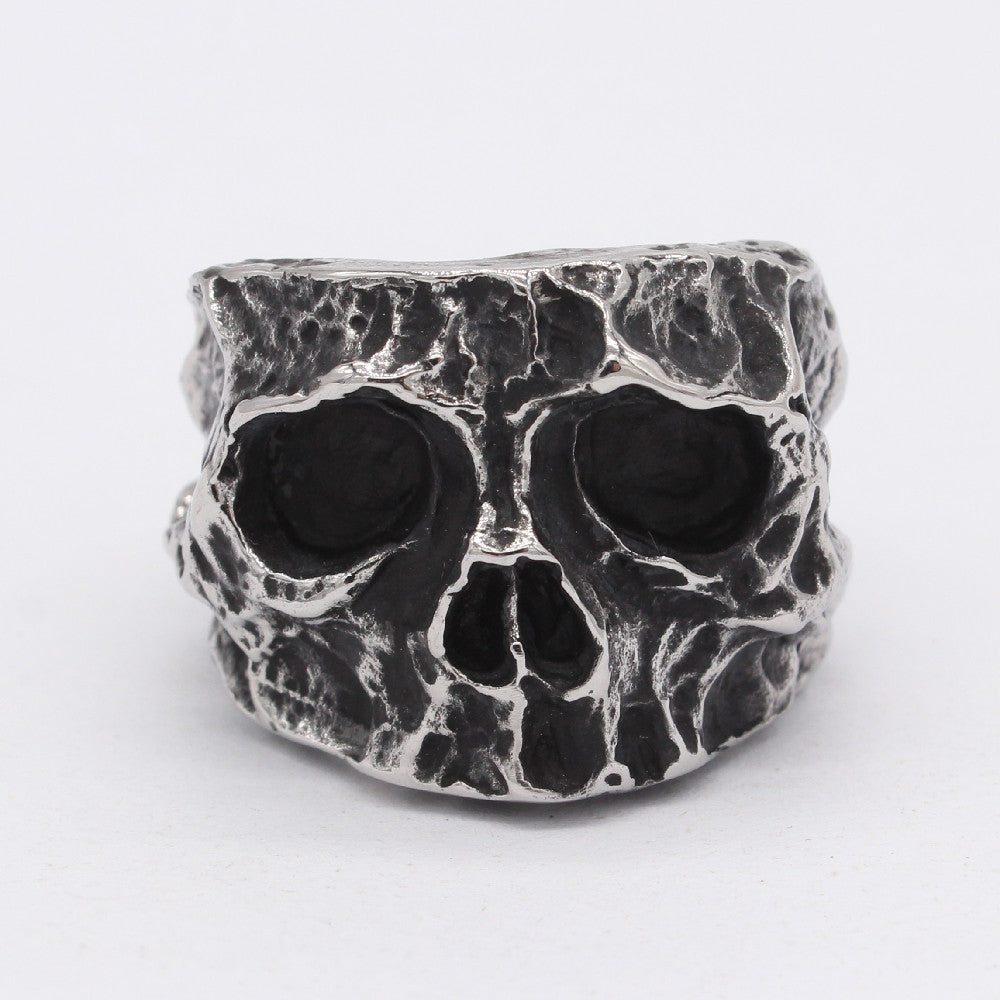 Skull Signet Titanium Steel Ring