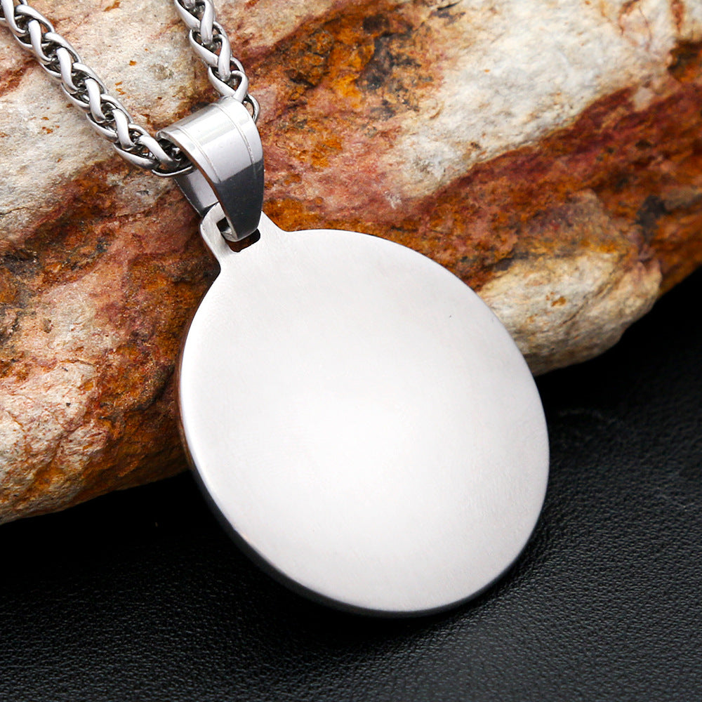Vintage West Stainless Steel Men's Pendant Necklace