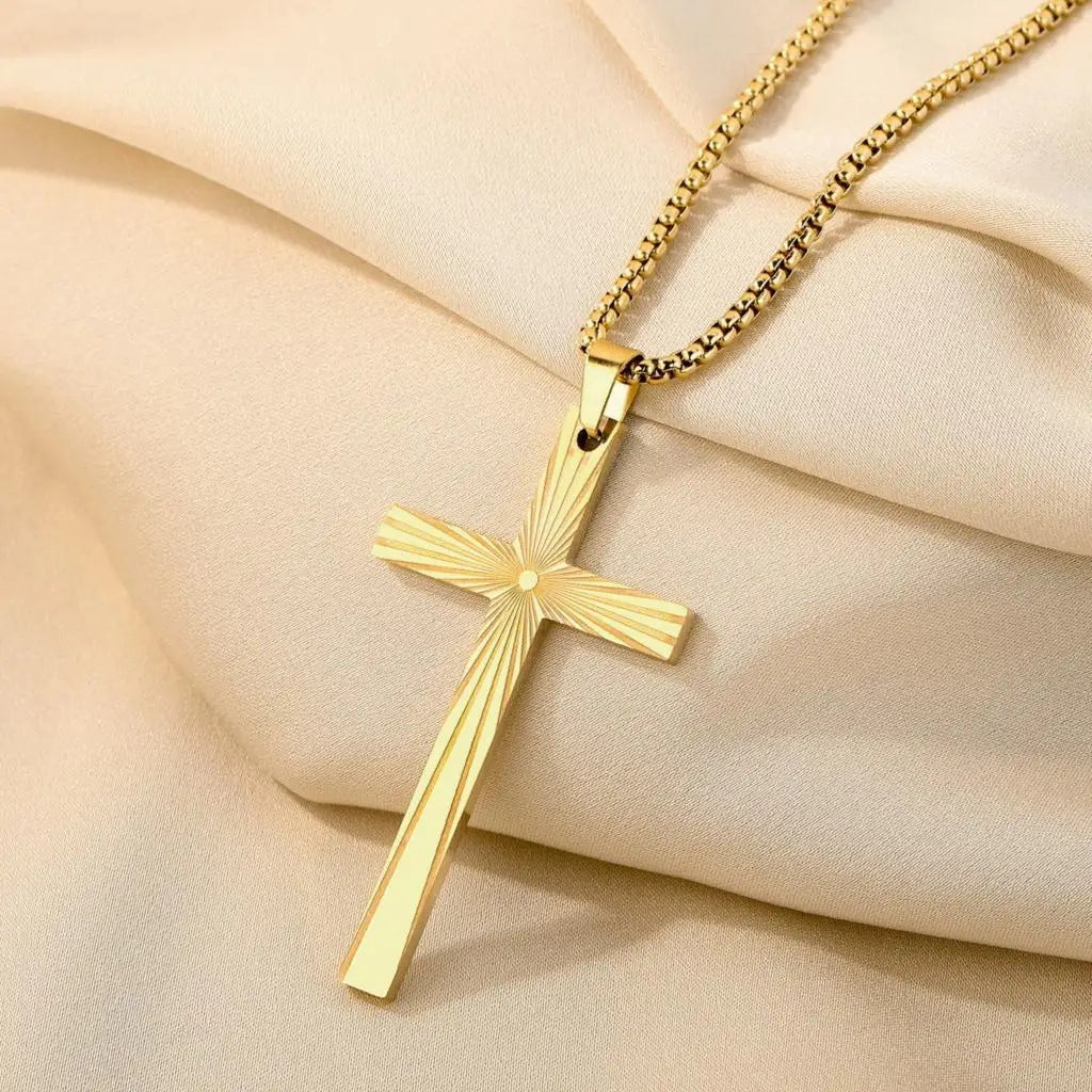 1. Planderful Stainless Steel Cross Necklace For Unisex Hip Hop Style Giftworthy Accessory