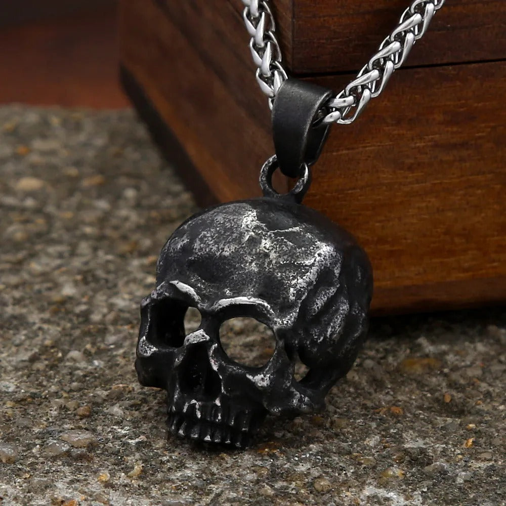 Punk Skull Stainless Steel Pendant Necklace