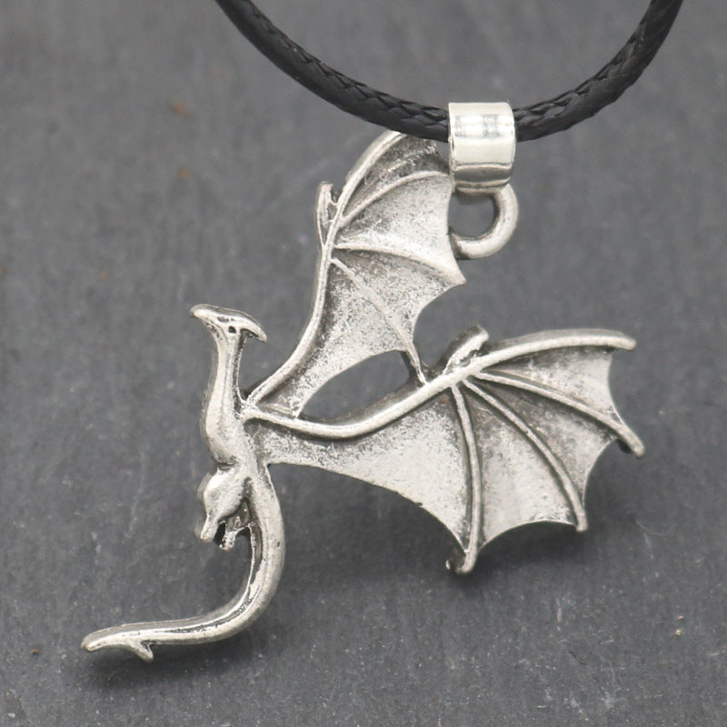 Planderful Viking Dragon Pendant Necklace for Men Premium