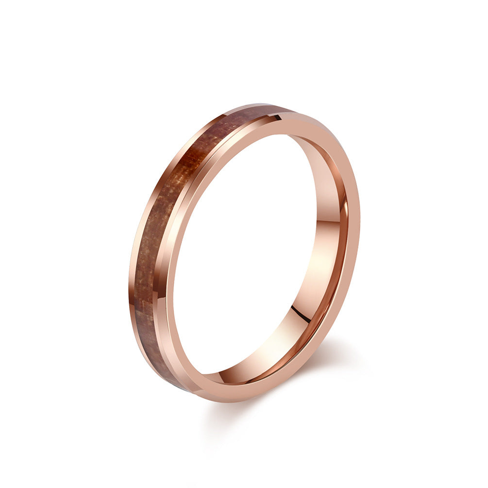 Planderful Everyday Genie Durable Tungsten Wood Grain Ring Unisex Luxury Jewelry For Men Women