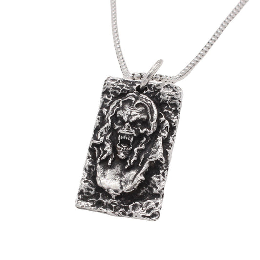 Planderful Punk Rock Skull Pendant Titanium Steel Personalized Retro European American Unisex Necklace