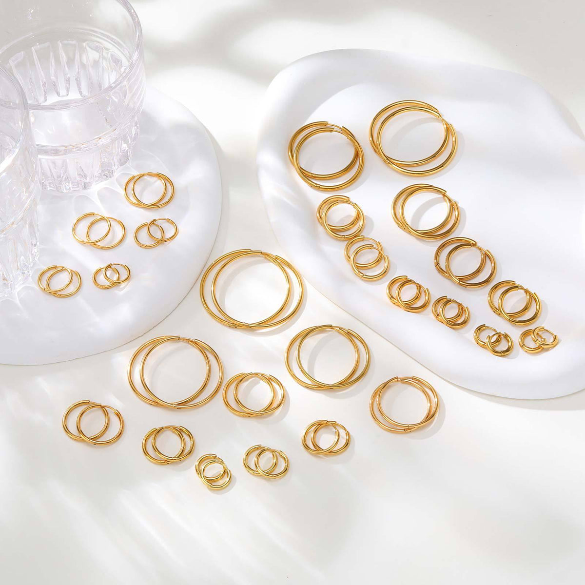 Modern Stainless Steel Earrings — Gold / Silver / Black