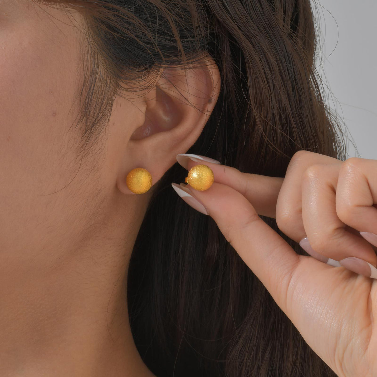 Stainless Steel Matte Cat Earrings