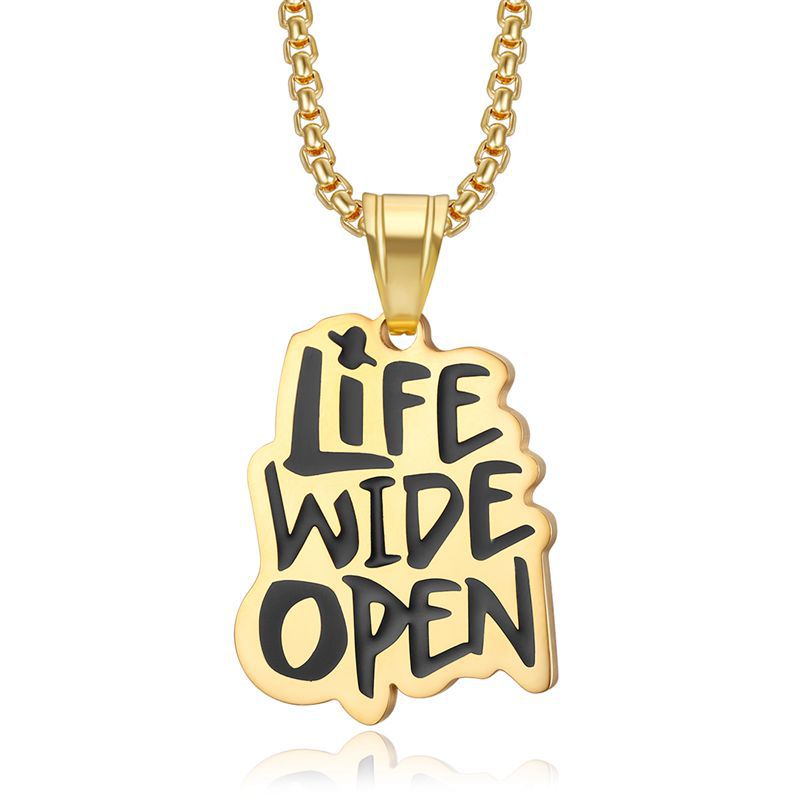 Punk Hip Stainless Steel Pendant Necklace