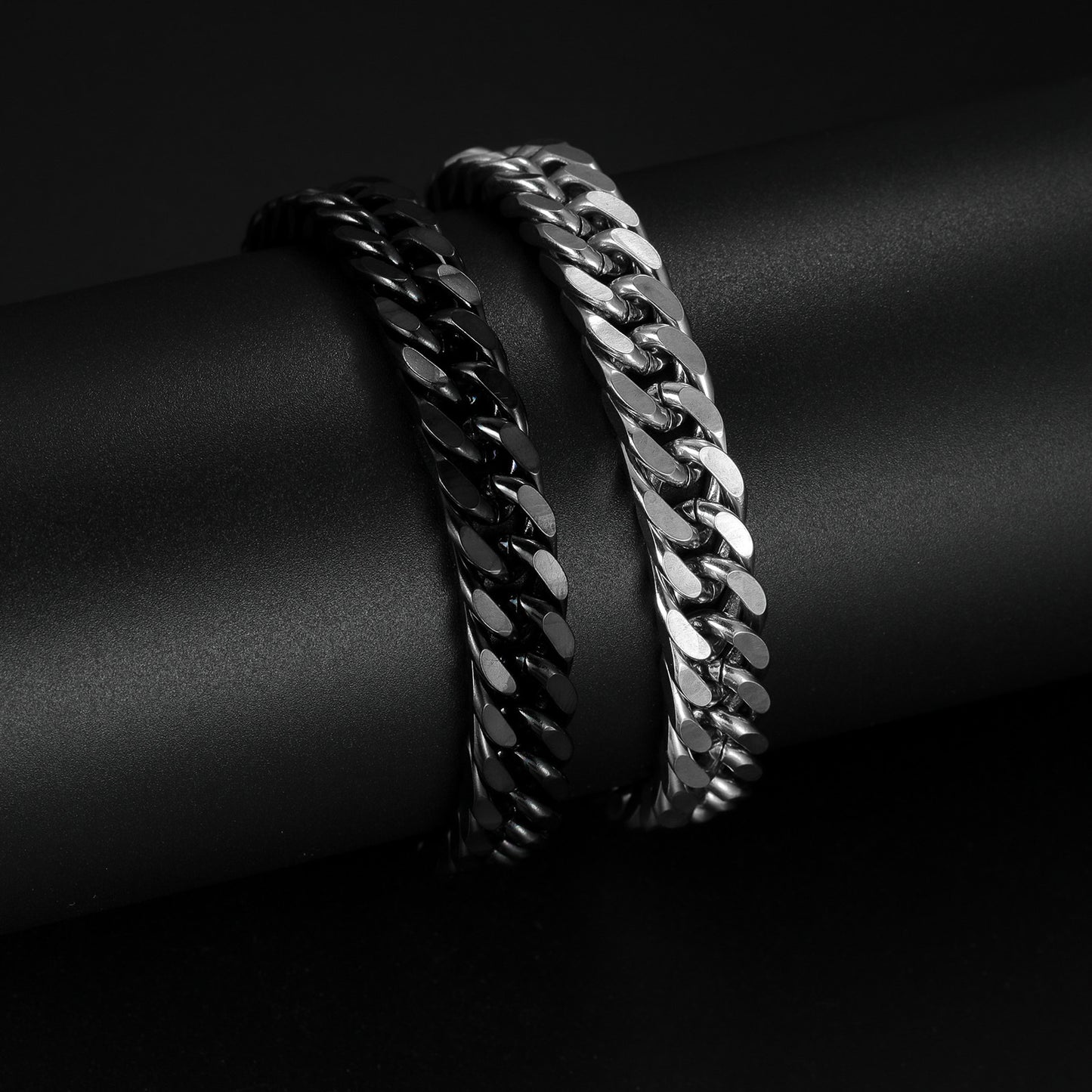 Planderful Everyday Genie Titanium Steel Cuban Chain Bracelet Unisex Hip Hop Punk Style Bold Statement Jewelry