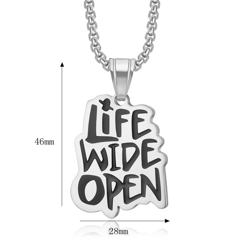 Punk Hip Stainless Steel Pendant Necklace