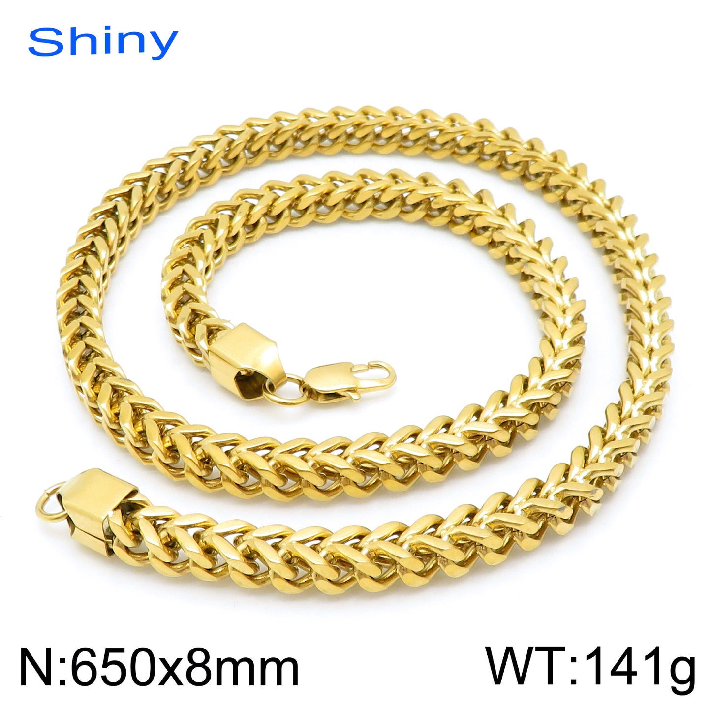 Planderful Keel Chain Necklace Unisex Gold Plated Bold