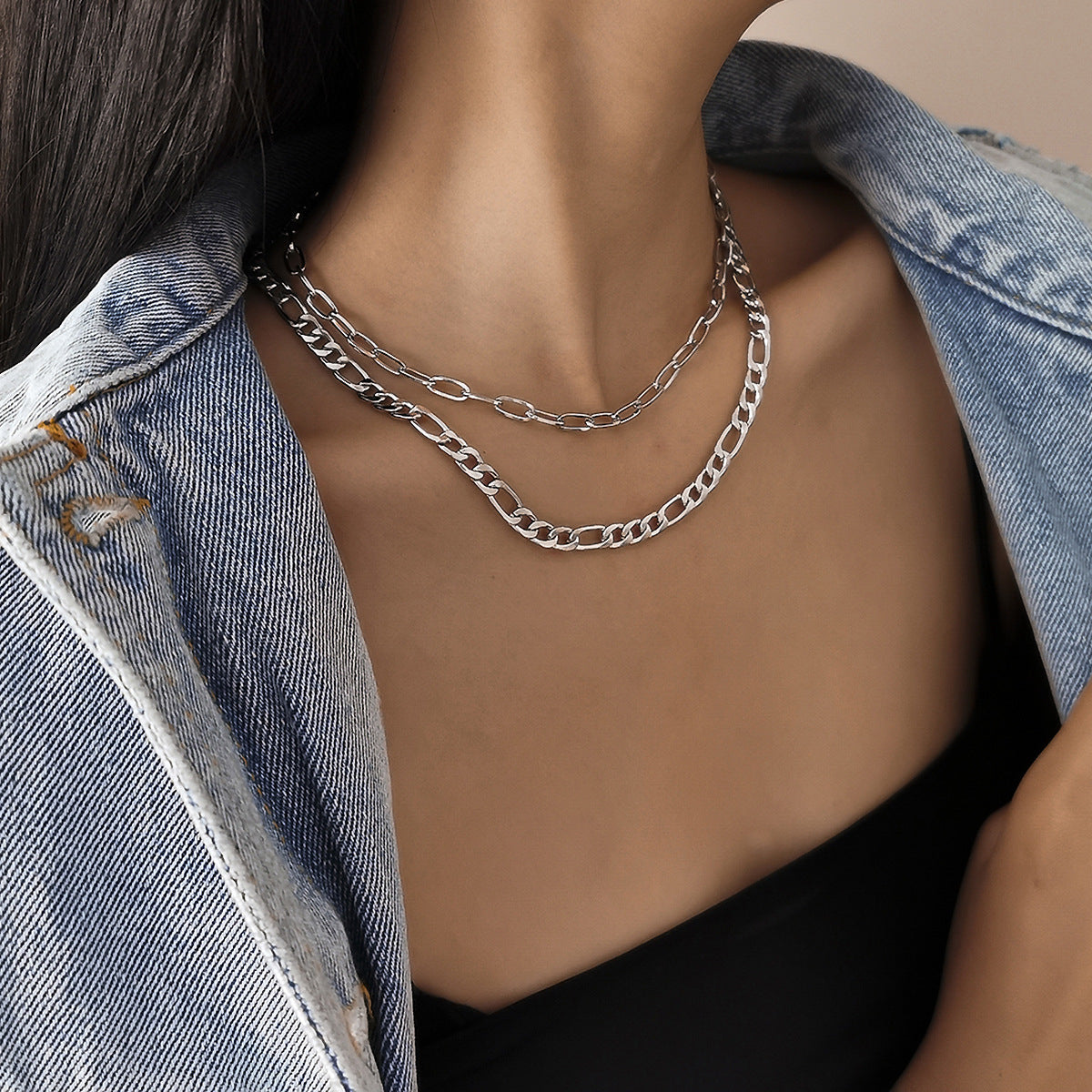 Personalized Geometric Chain Necklace For Women By Planderful Vienna Verve Elegant Statement Accessory