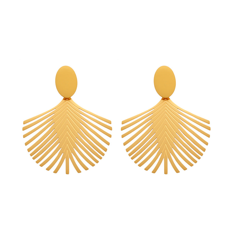 Planderful Gold Plated Stainless Steel Earrings For Women
