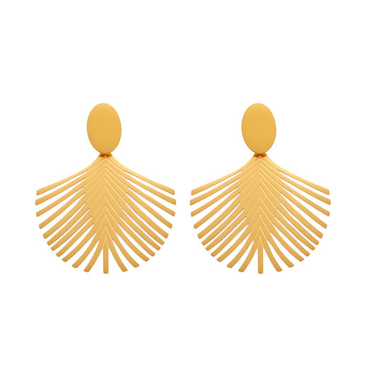 Planderful Gold Plated Stainless Steel Earrings For Women