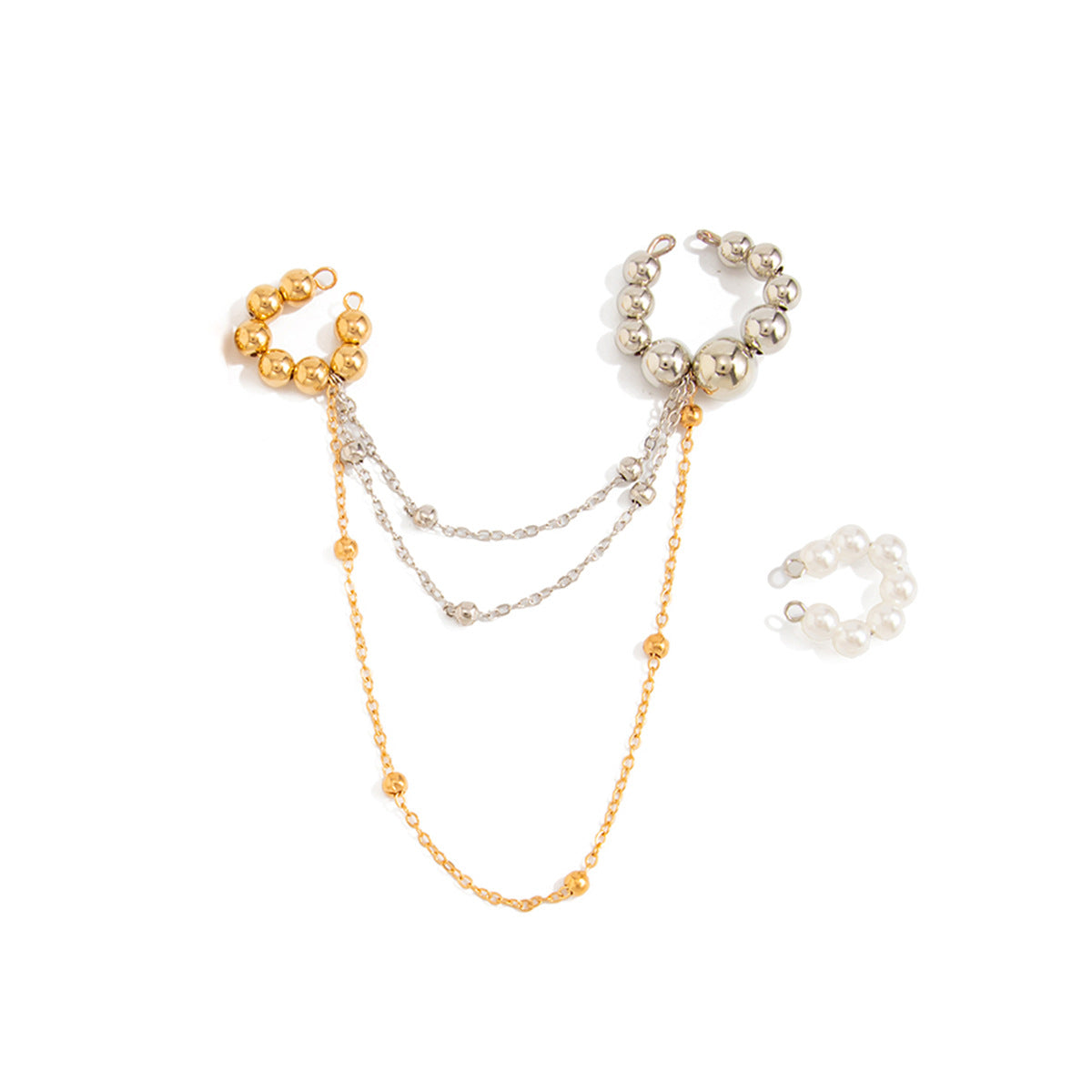 Planderful Vienna Verve Imitation Pearl Ear Clips Set For Women With Retro Beaded Tassel Clip On Earrings
