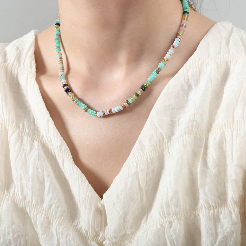 Luxurious Danube Abacus Beaded Necklace - Handcrafted Jewelry for Women