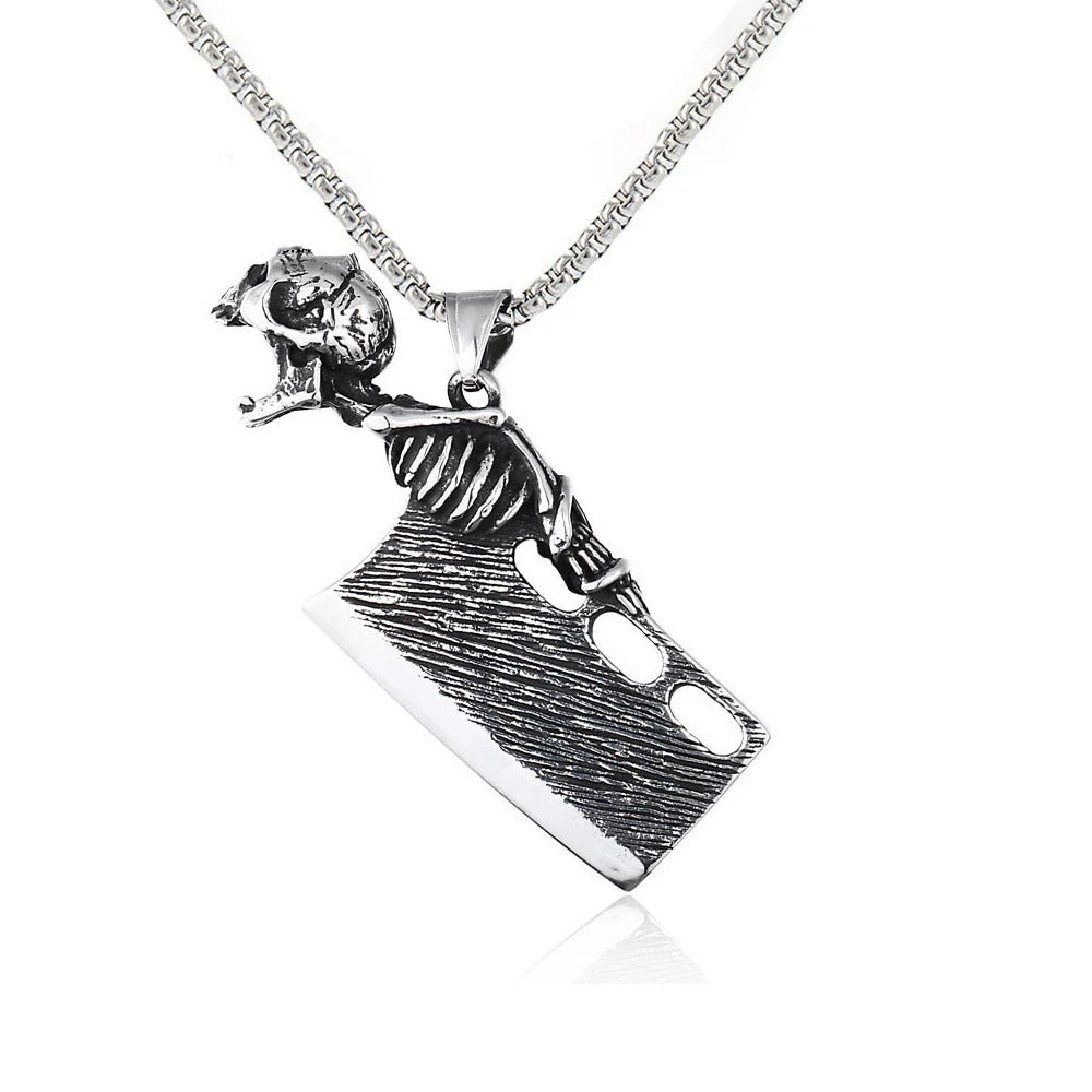 Skull Kitchen Stainless Steel Men's Pendant Necklace