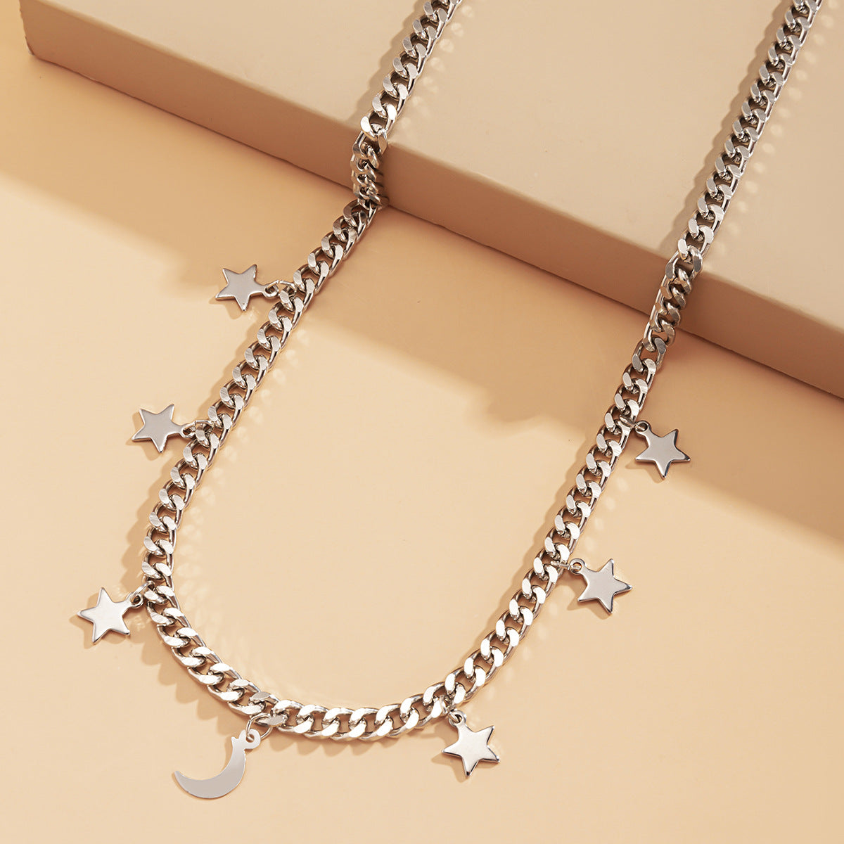 Star Moon Fringe Necklace From Planderful Vienna Verve For Women Versatile Chain Jewelry Statement Pendant