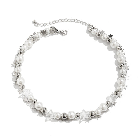 Pearl Star Necklace with a Touch of Elegance for Stylish Women