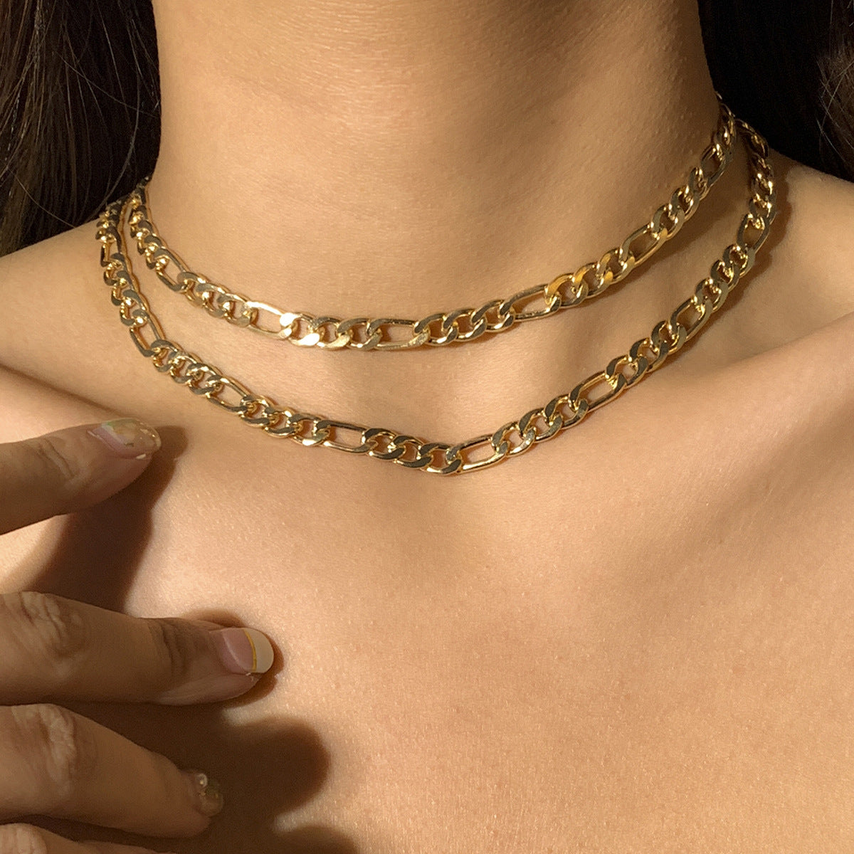 Planderful Vienna Verve Necklace For Women Short Chain Collarbone Geometric Hollow Pendant Personalized Statement Jewelry