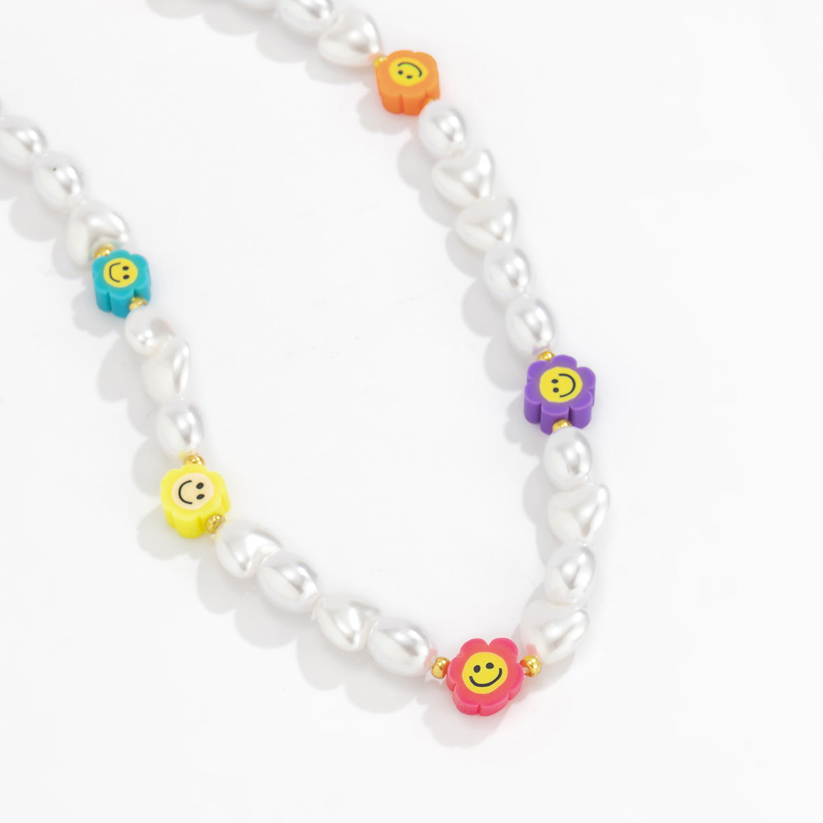 Planderful Vienna Verve Elegant Statement Necklace For Women Floral Imitation Pearl Ethnic Geometric Design