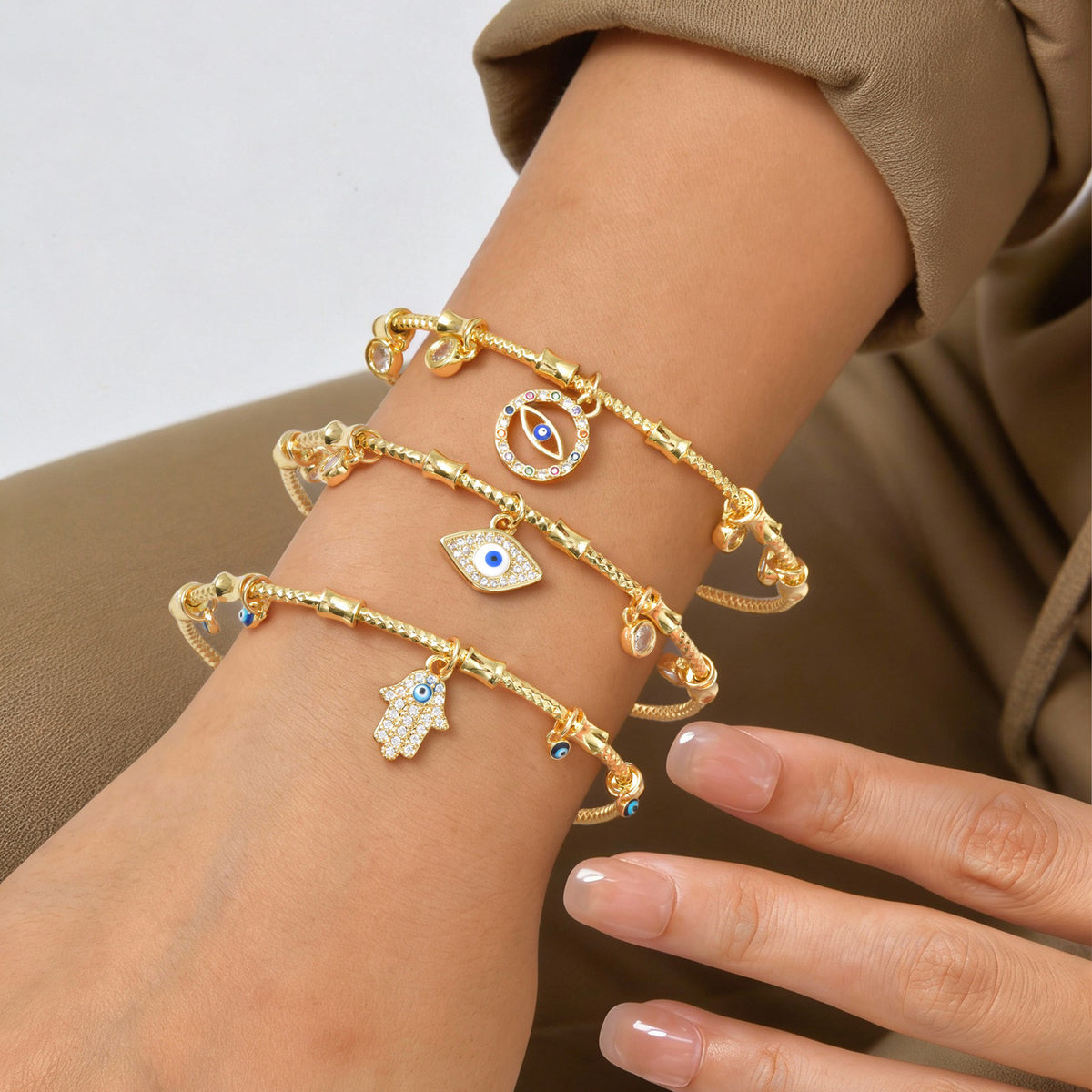 Devil's Eye Zircon Copper Bracelet