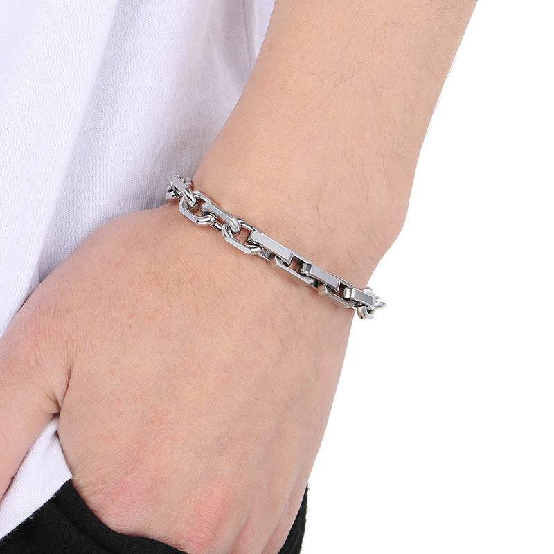 Planderful Personalized Men's Titanium Steel Bracelet