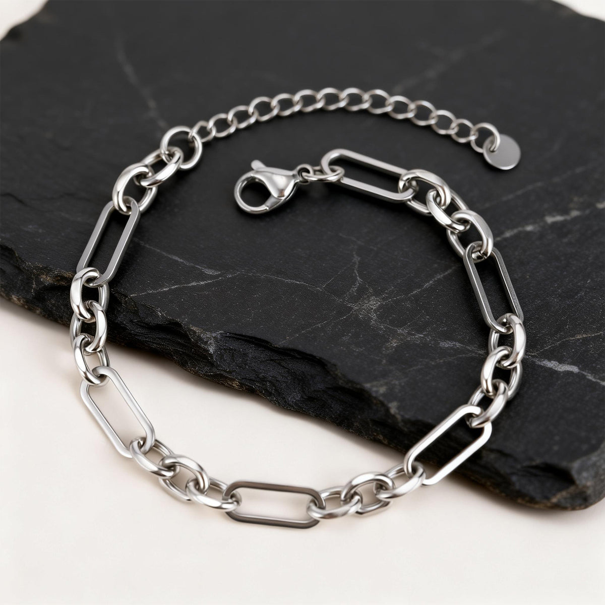 And Simple Joker Three Stainless Steel Bracelet for Men